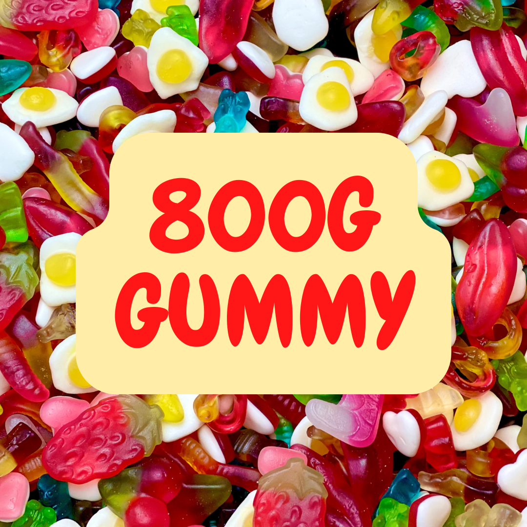 800g Mix of gummy and jelly sweets